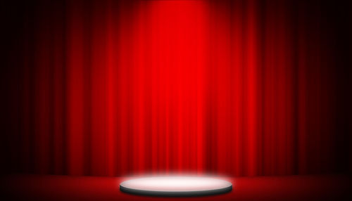 Illuminated red light in room