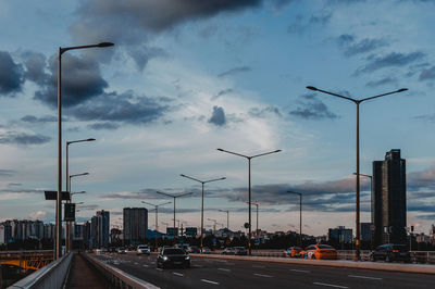 Street light against sky