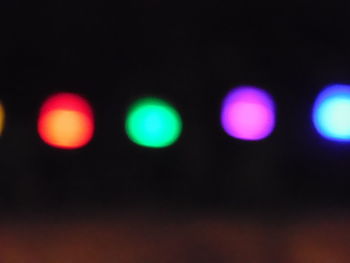 Defocused image of light painting at night