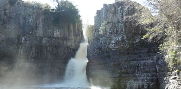 Scenic view of waterfall