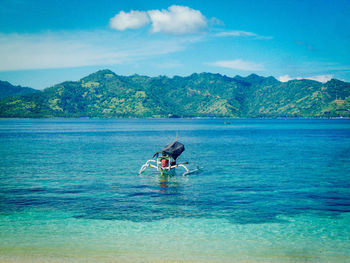 Boats in sea