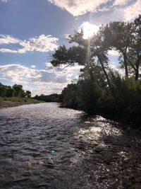 Scenic view of land against sky