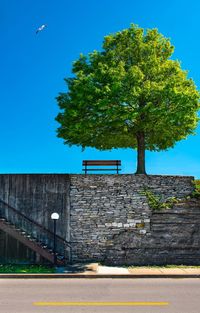 Built structure against clear blue sky