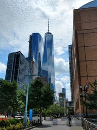 Low angle view of buildings against sky