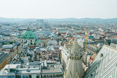 High angle view of buildings in vienna