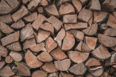 Full frame shot of firewood