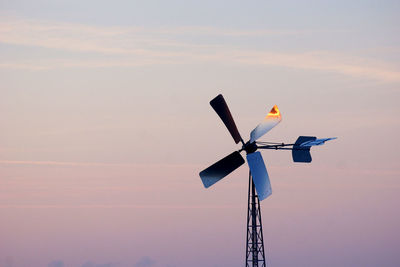 Low angle view of traditional windmill