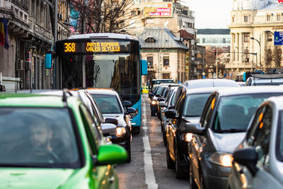 Traffic on city street