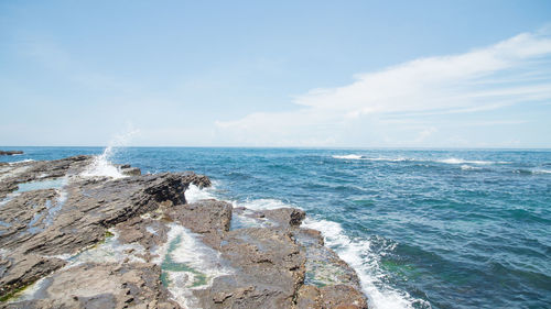 Scenic view of sea against sky