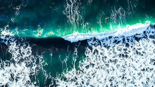 Water splashing in sea