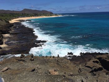 Scenic view of sea against sky