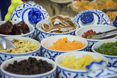 Close-up of food on table