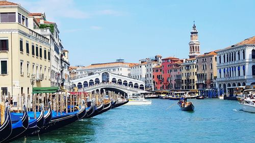 Canal passing through a city