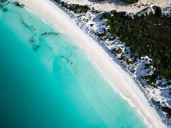 High angle view of the paradise-like shore in esperance