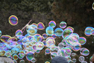 Multi colored bubbles