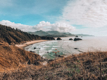 Scenic view of sea against sky