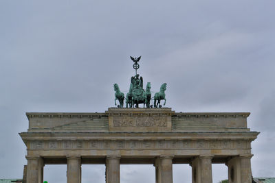 Low angle view of statue