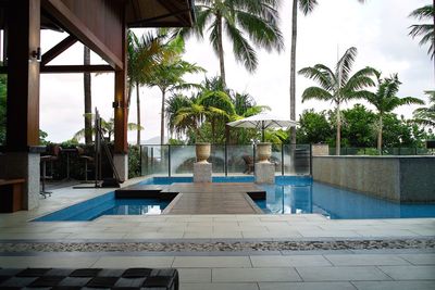 View of swimming pool against sky