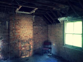 Interior of abandoned building