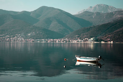 Scenic view of lake against mountains