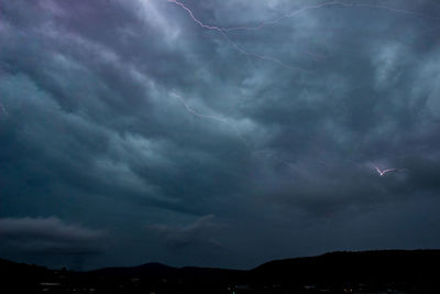 Low angle view of storm clouds in sky