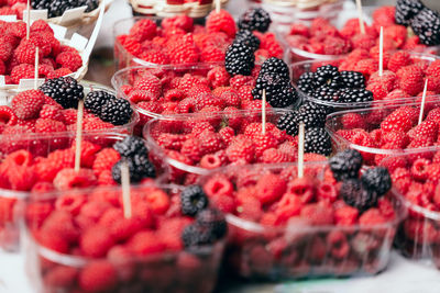 Various fruits for sale in market