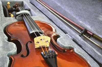 Close-up of violin