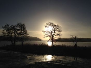 Sunset over lake