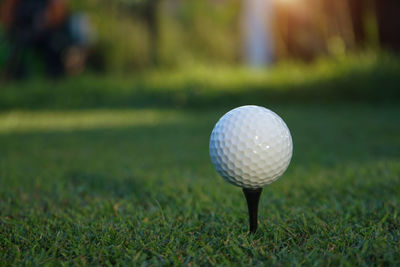 Close-up of ball on grass