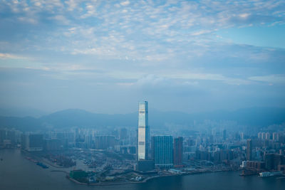 Modern buildings in city against sky