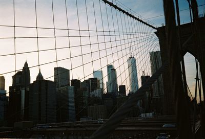 Low angle view of modern buildings against sky