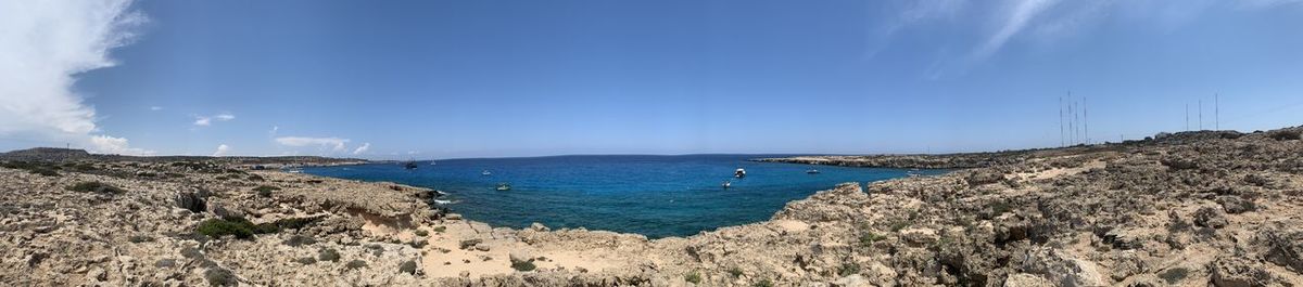 Panoramic view of sea against sky