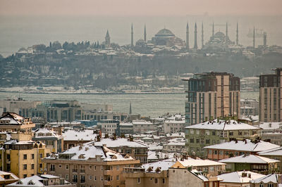 High angle view of cityscape