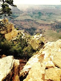 Scenic view of rock formations