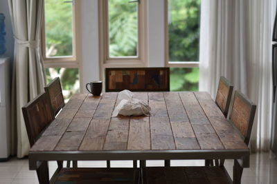 Table and chairs at home