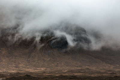 Scenic view of volcanic landscape