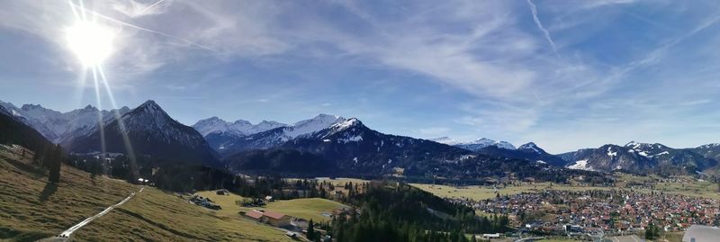 Panoramic view of townscape against sky