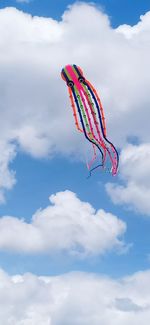 Low angle view of kite against sky