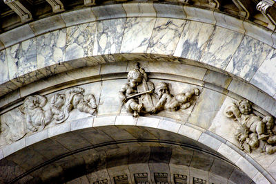Close-up of carving on wall