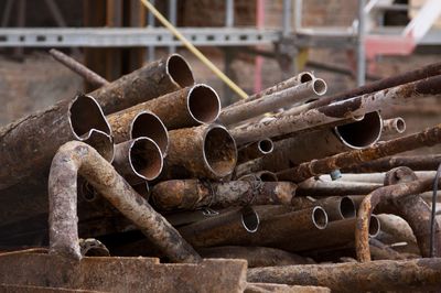 Close-up of rusty pipe