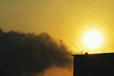 Low angle view of sky at sunset