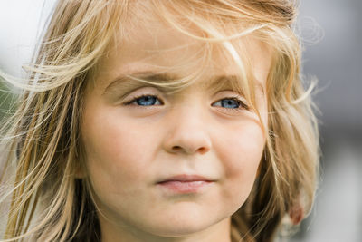 Close-up portrait of cute girl