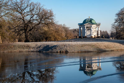 Reflection of building in lake