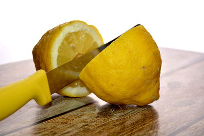 Close-up of fruits on table