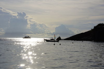 Boats in sea