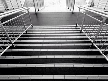 High angle view of staircase