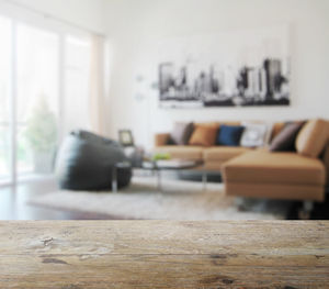 Empty chairs and table at home