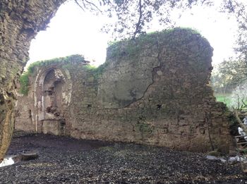 Low angle view of old ruin