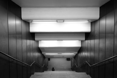 Interior of empty subway