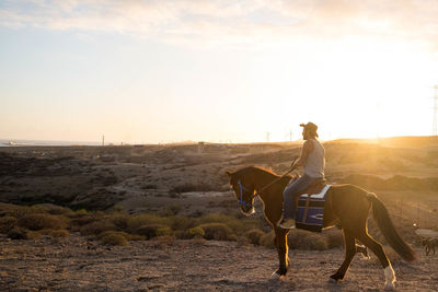 Man riding horse